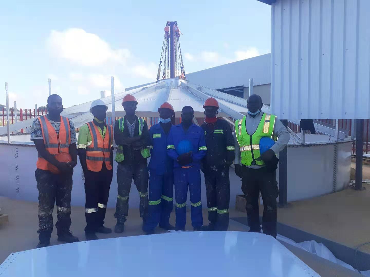 海外資訊 | 盈和瑞環境非洲飲水級搪瓷拼裝罐體項目順利交付